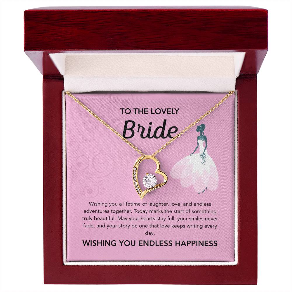 To my Bride - Forever Love Necklace - Pink