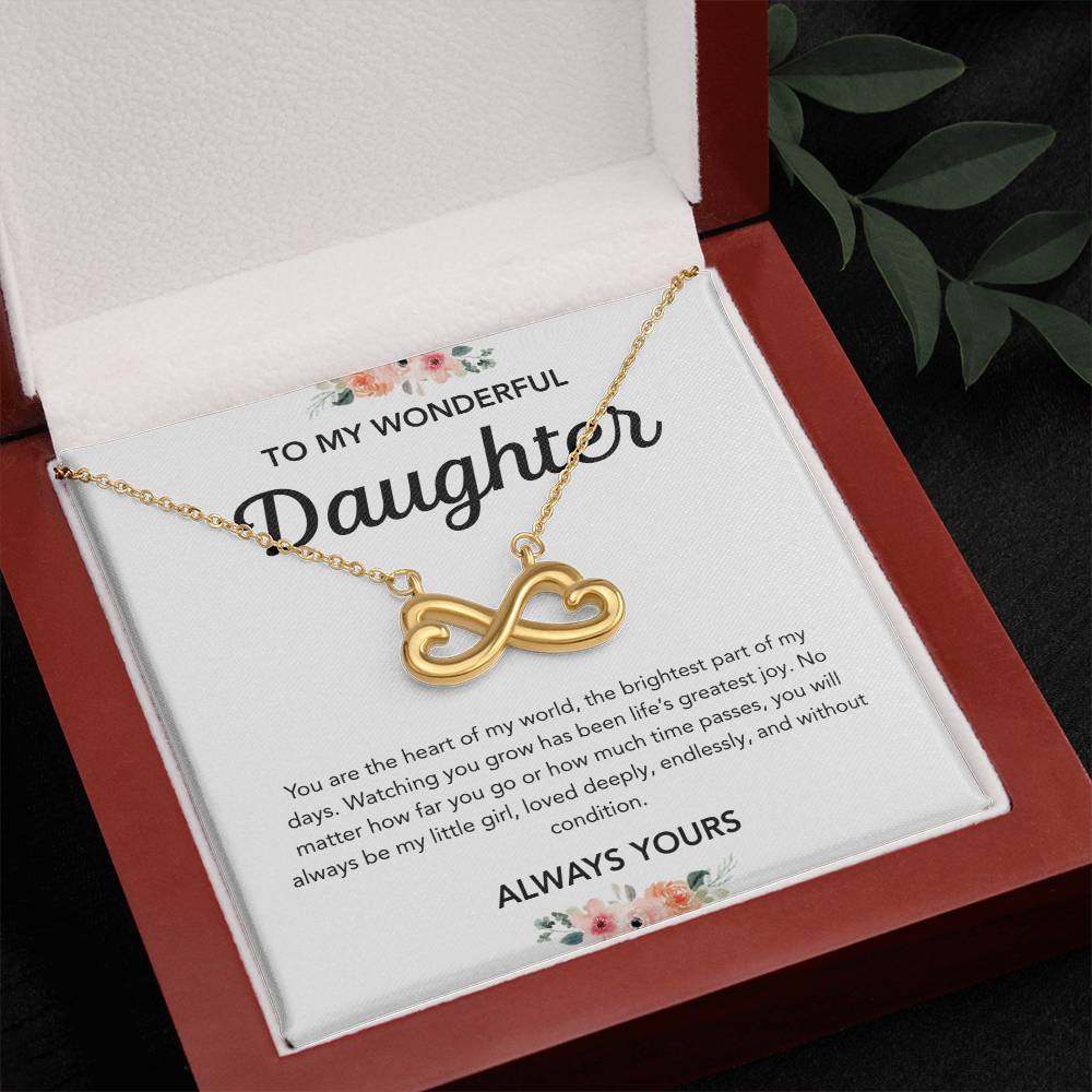 To my Daughter - Endless Love Necklace - Flowers