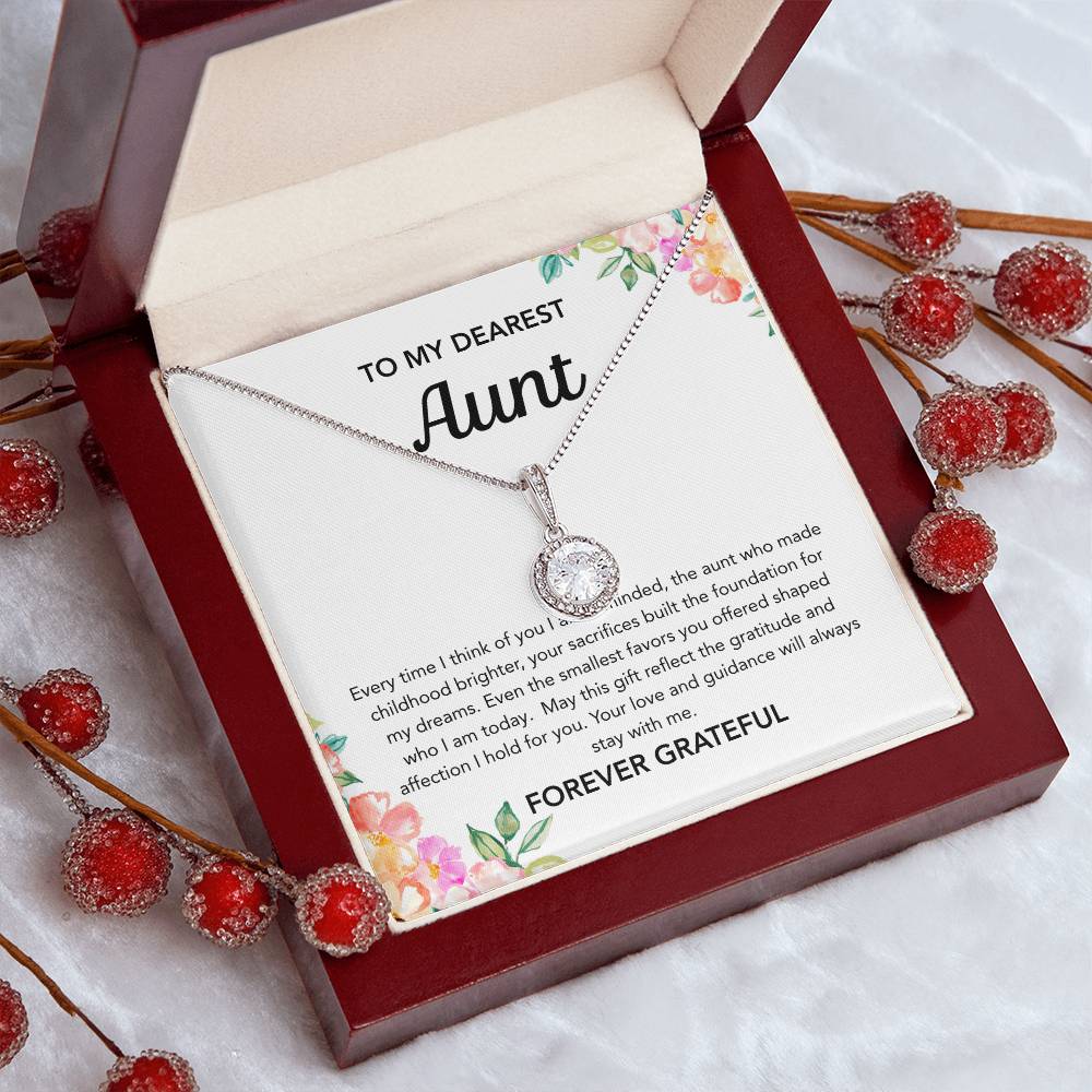 To my Aunt - Eternal Hope Necklace - Flowers