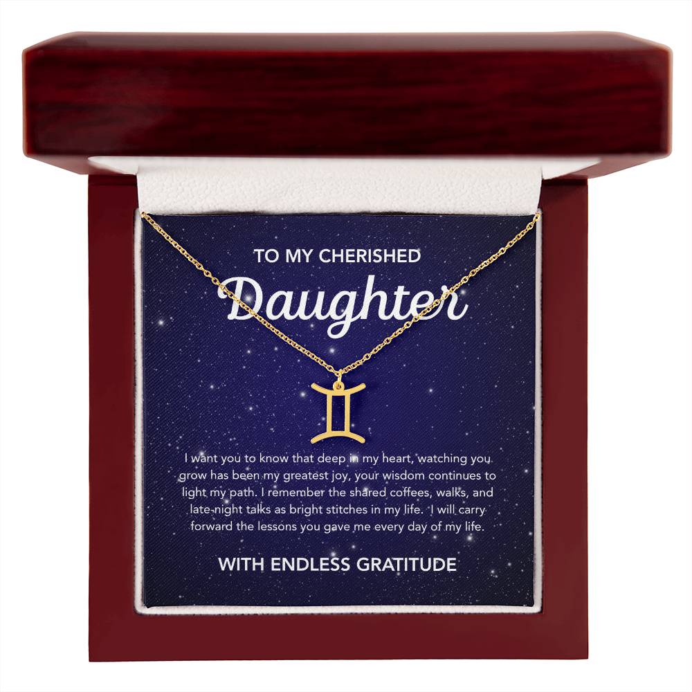 To my Daughter - Zodiac Symbol - Night Stars