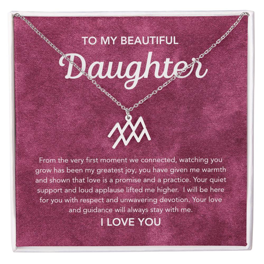 To my Daughter - Zodiac Symbol - Velvet Pattern