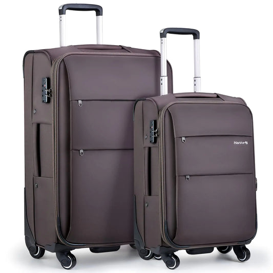 Hanke 20/28 Inch 2 Piece Luggage Sets with Spinner Wheels