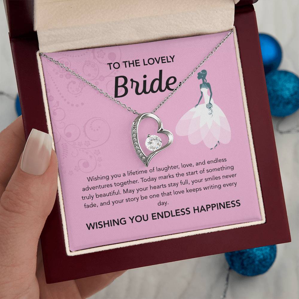 To my Bride - Forever Love Necklace - Pink