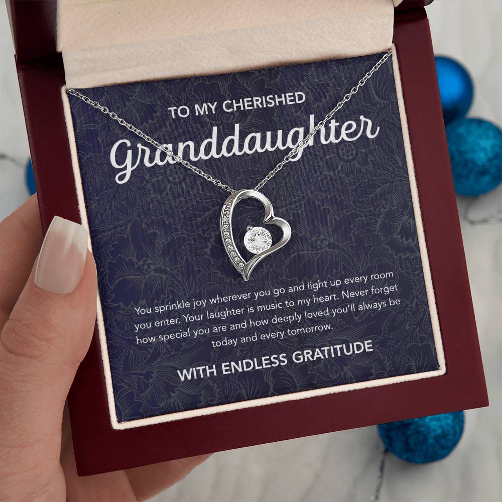 To my Granddaughter - Forever Love Necklace - Damsak