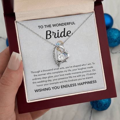 To my Bride - Forever Love Necklace - Bridal Bouquet