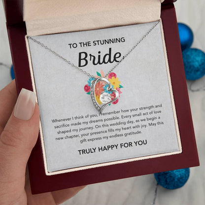 To my Bride - Forever Love Necklace - Bridal Bouquet