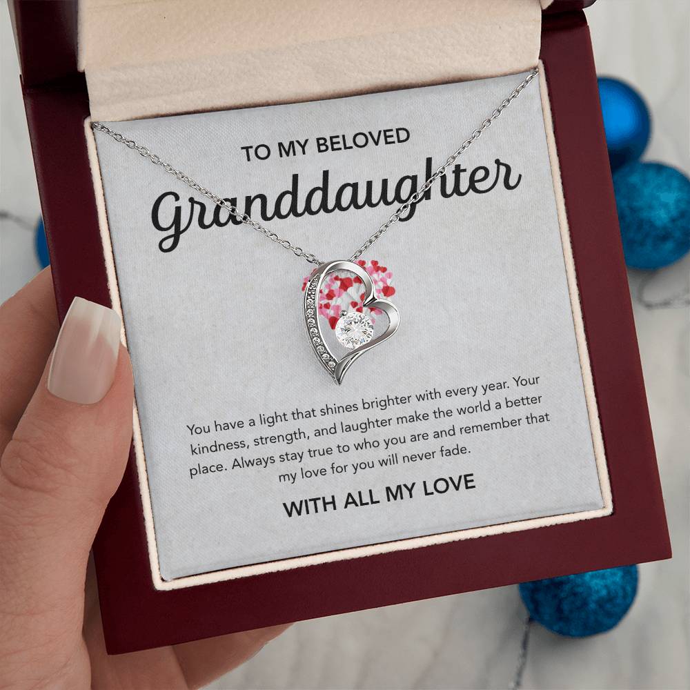 To my Granddaughter - Forever Love Necklace - Little Heart