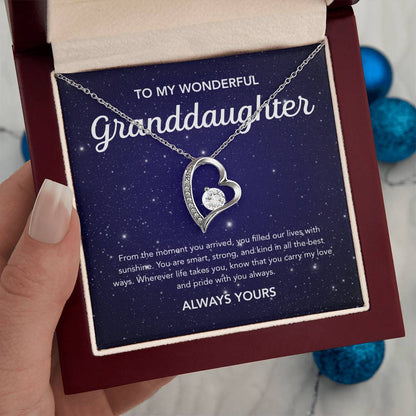 To my Granddaughter - Forever Love Necklace - Night Stars