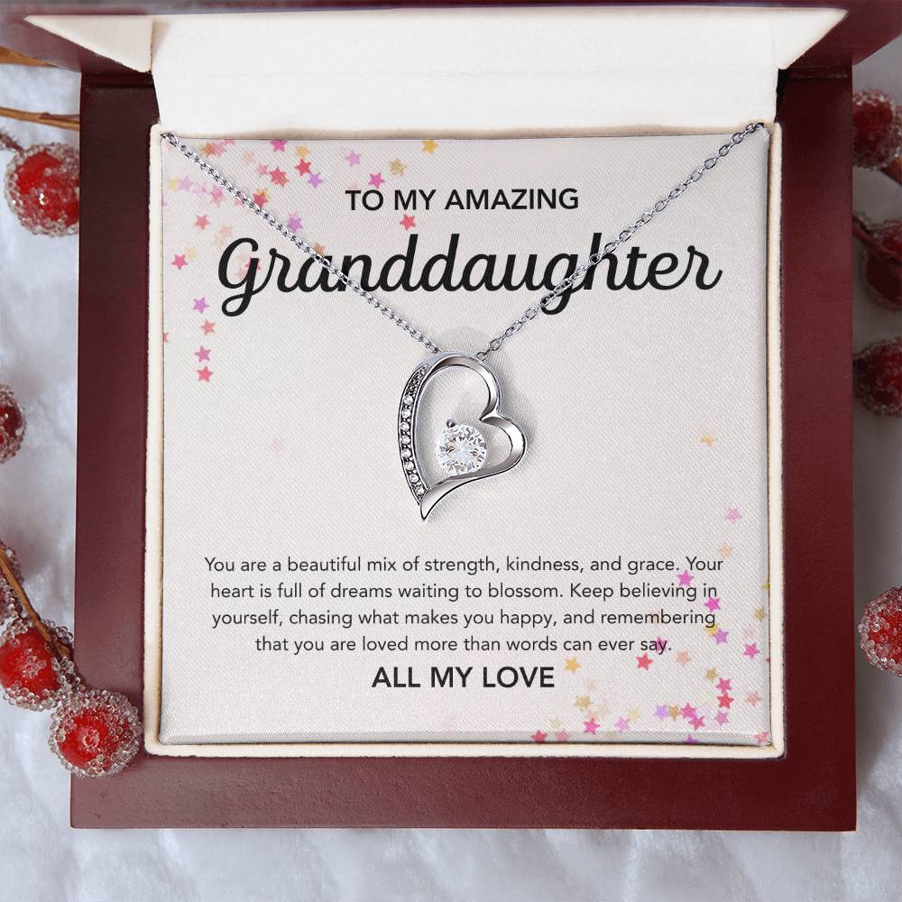 To my Granddaughter - Forever Love Necklace - Stars