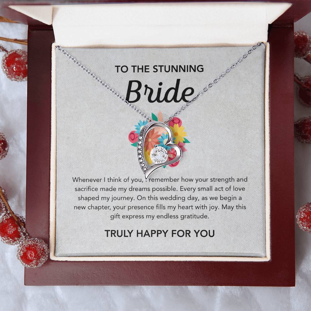 To my Bride - Forever Love Necklace - Bridal Bouquet