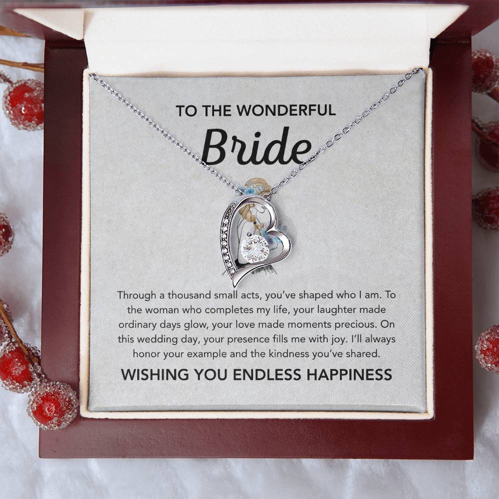 To my Bride - Forever Love Necklace - Bridal Bouquet
