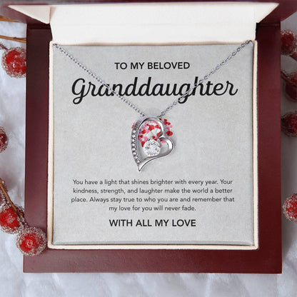 To my Granddaughter - Forever Love Necklace - Little Heart