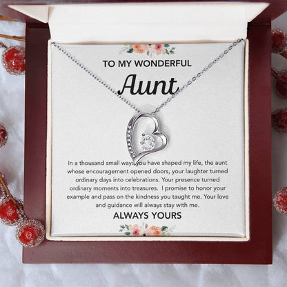 To my Aunt - Forever Love Necklace - Flowers