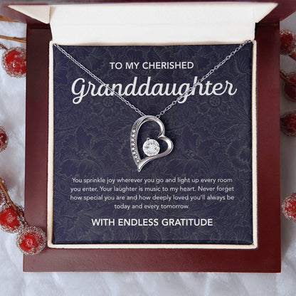 To my Granddaughter - Forever Love Necklace - Damsak