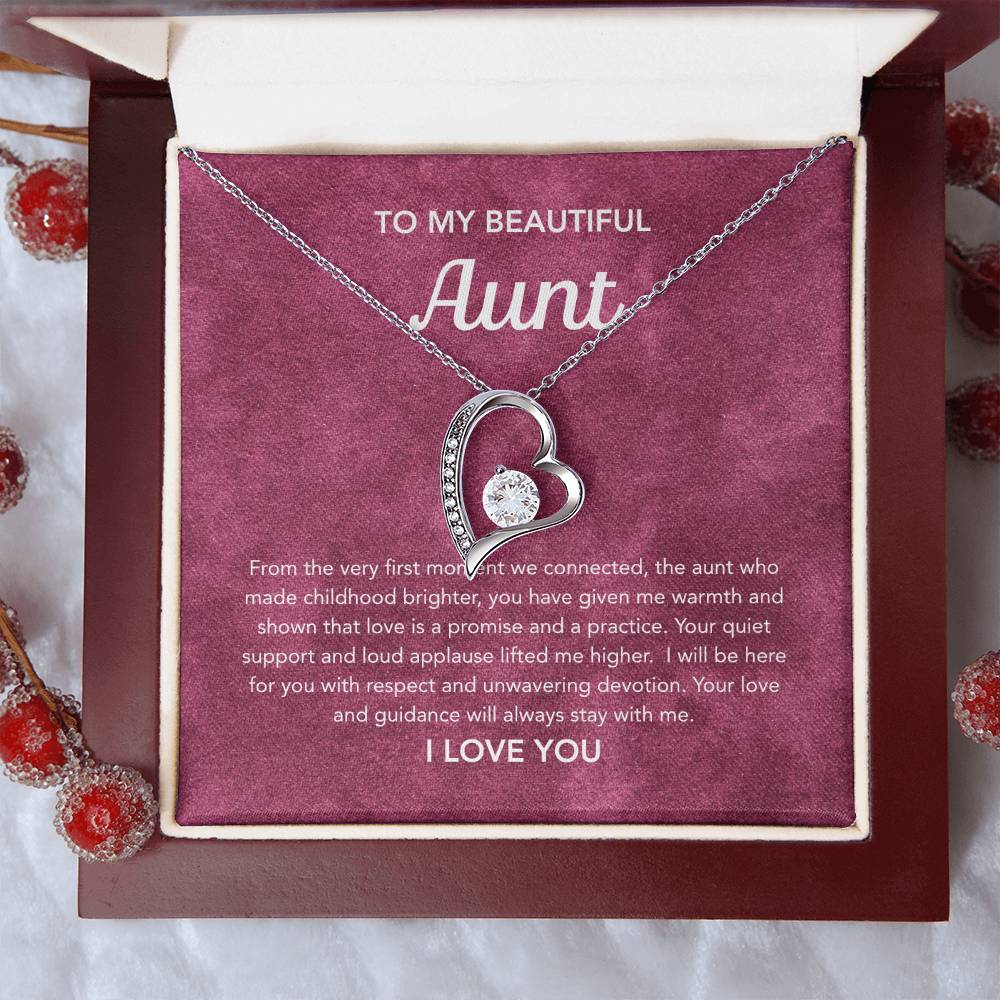 To my Aunt - Forever Love Necklace - Velvet Pattern