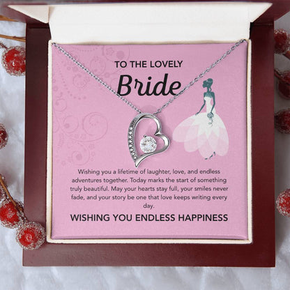 To my Bride - Forever Love Necklace - Pink