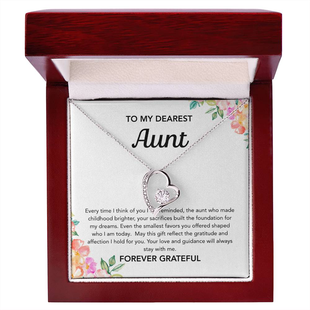 To my Aunt - Forever Love Necklace - Flowers