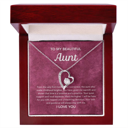 To my Aunt - Forever Love Necklace - Velvet Pattern