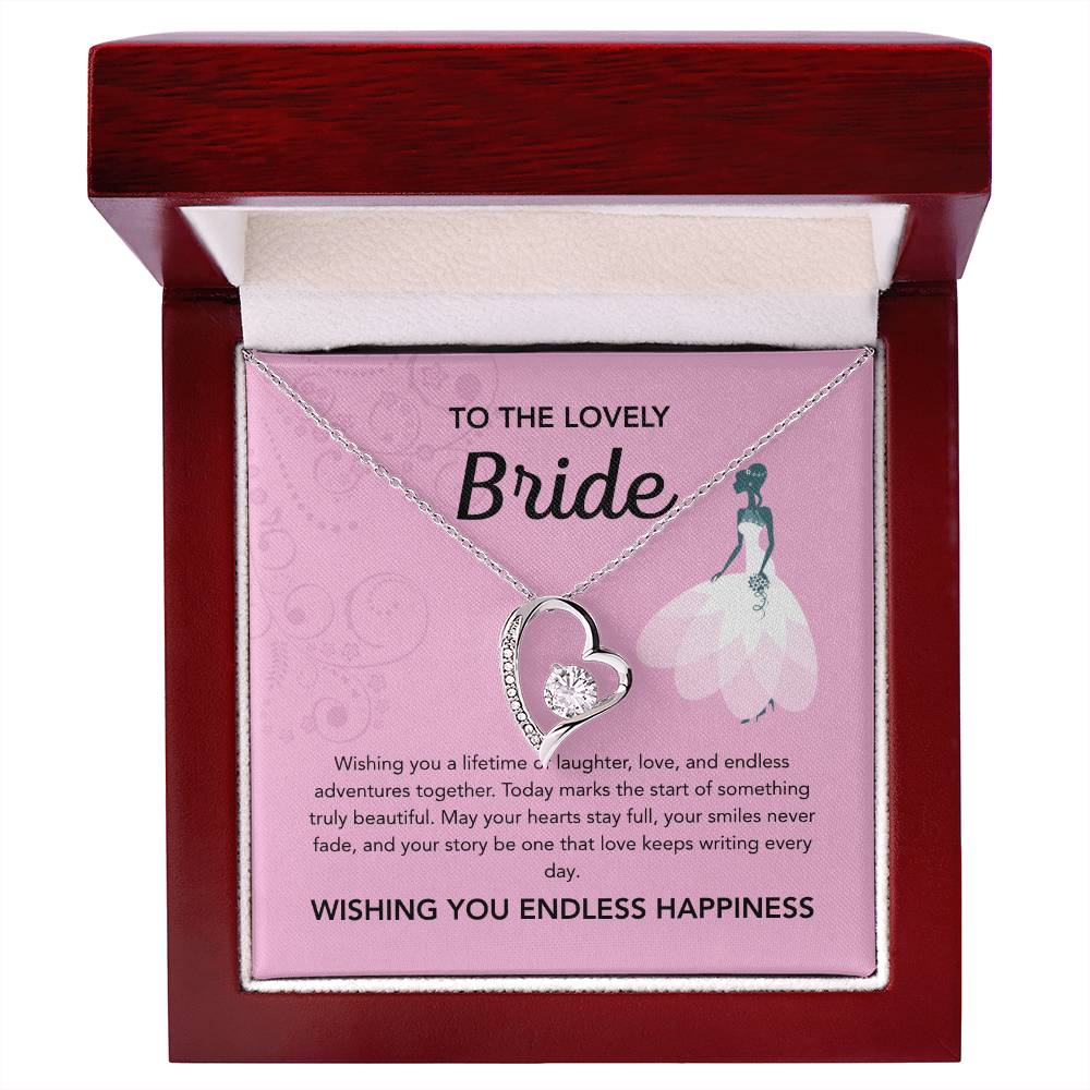 To my Bride - Forever Love Necklace - Pink