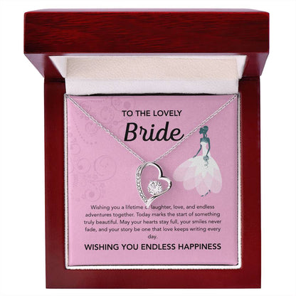 To my Bride - Forever Love Necklace - Pink