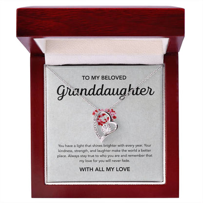 To my Granddaughter - Forever Love Necklace - Little Heart