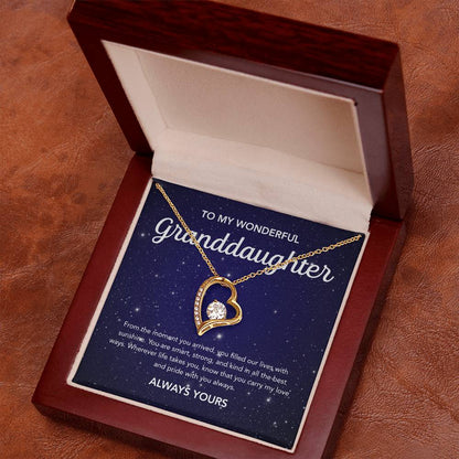 To my Granddaughter - Forever Love Necklace - Night Stars