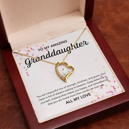 To my Granddaughter - Forever Love Necklace - Stars