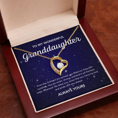 To my Granddaughter - Forever Love Necklace - Night Stars