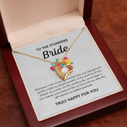 To my Bride - Forever Love Necklace - Bridal Bouquet