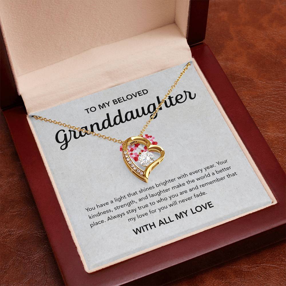 To my Granddaughter - Forever Love Necklace - Little Heart