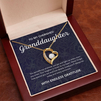 To my Granddaughter - Forever Love Necklace - Damsak