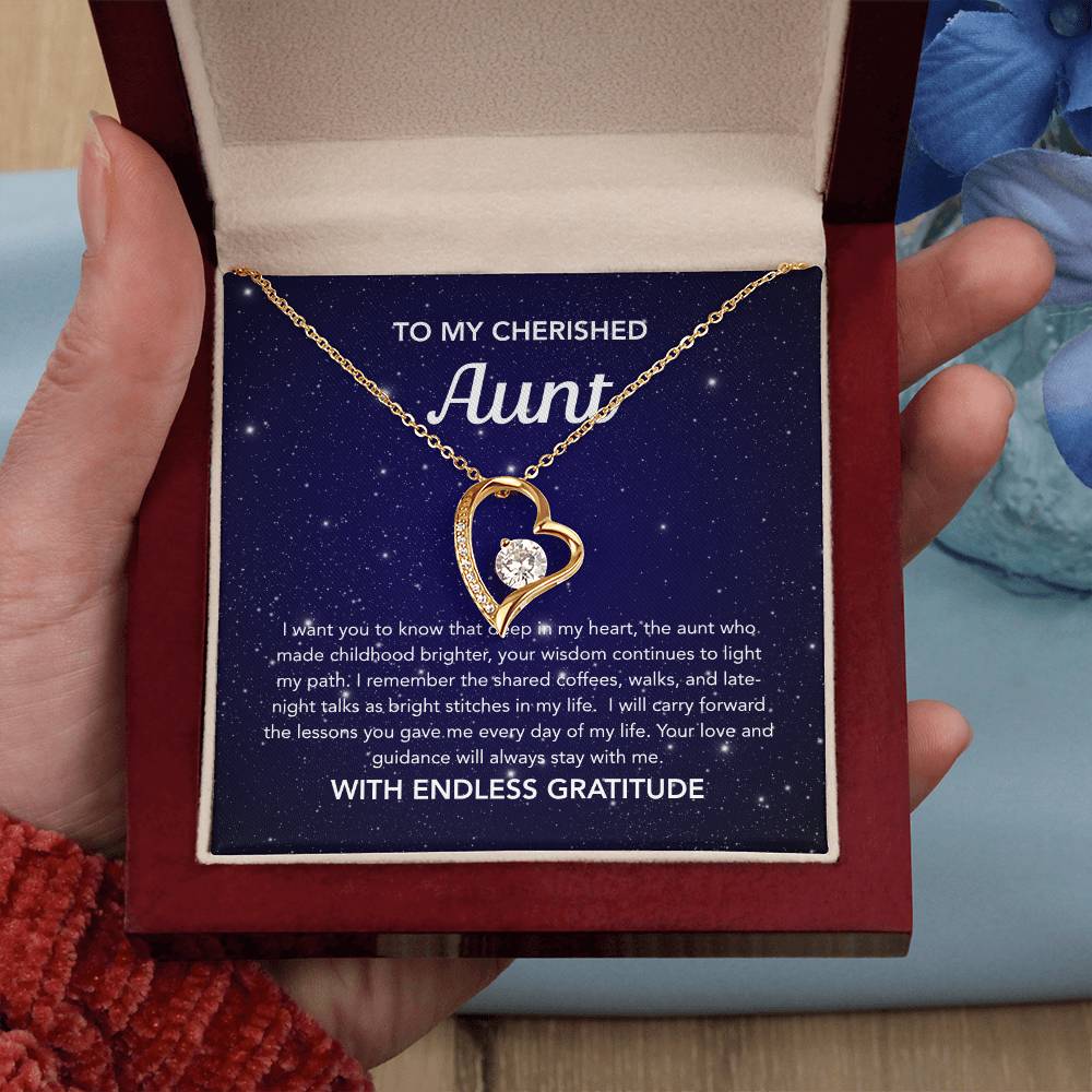 To my Aunt - Forever Love Necklace - Night Stars