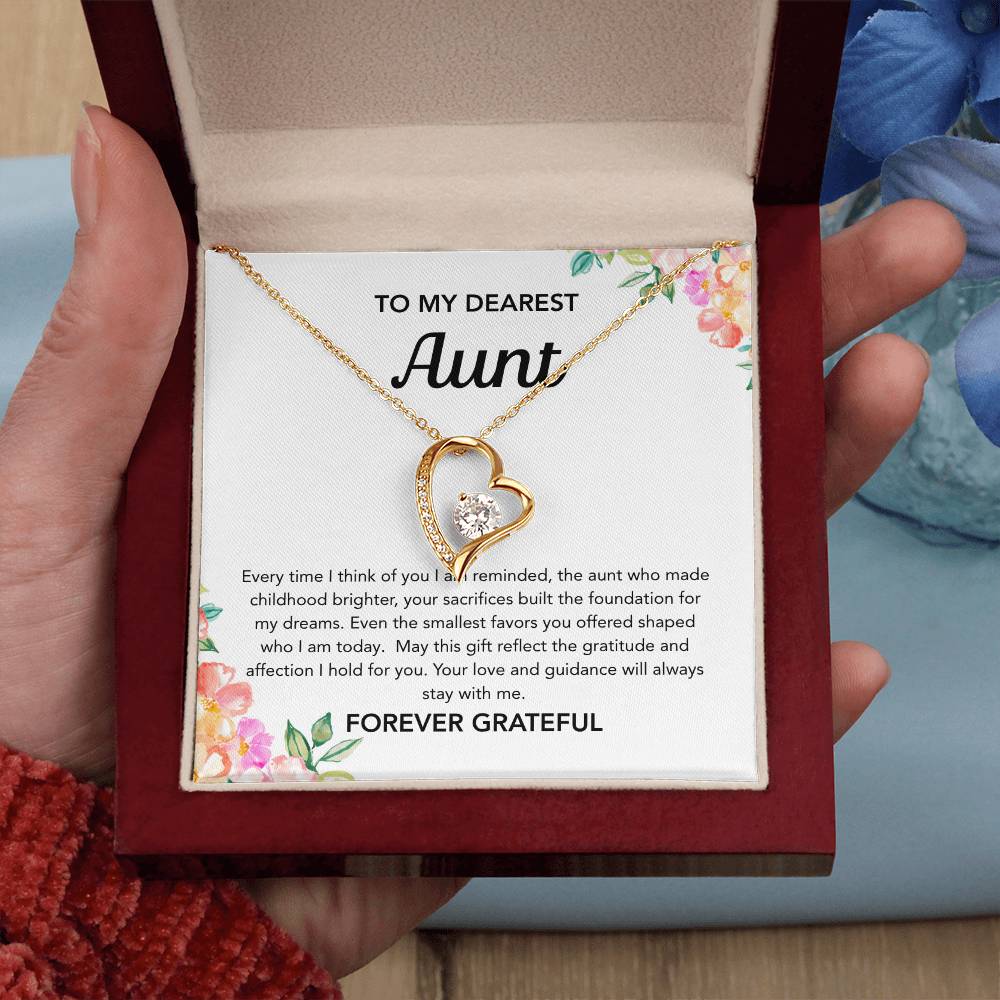 To my Aunt - Forever Love Necklace - Flowers