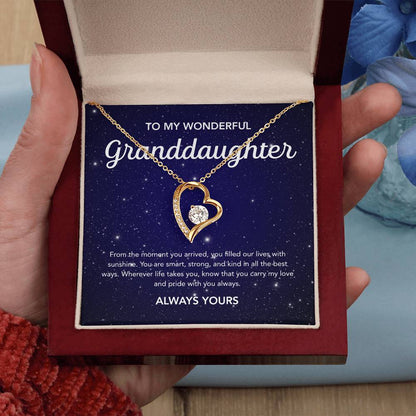 To my Granddaughter - Forever Love Necklace - Night Stars