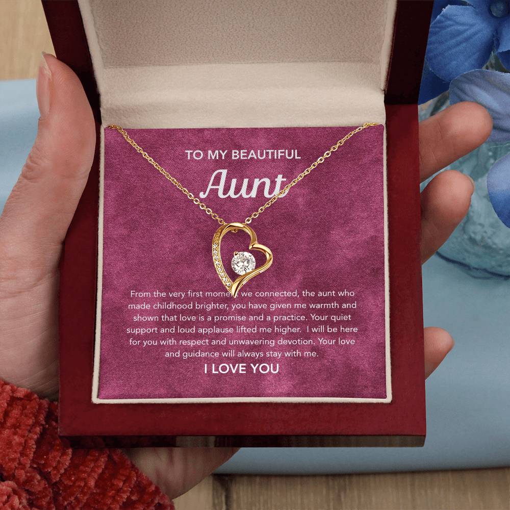 To my Aunt - Forever Love Necklace - Velvet Pattern
