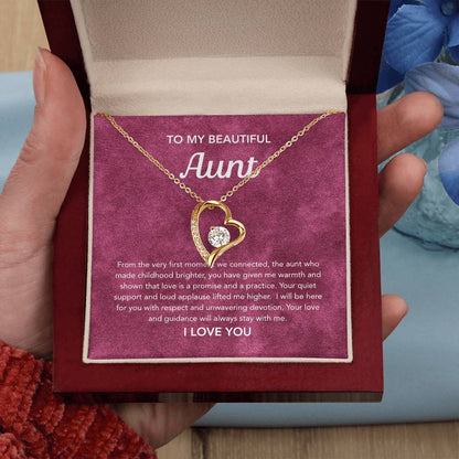 To my Aunt - Forever Love Necklace - Velvet Pattern