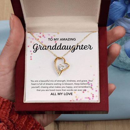 To my Granddaughter - Forever Love Necklace - Stars