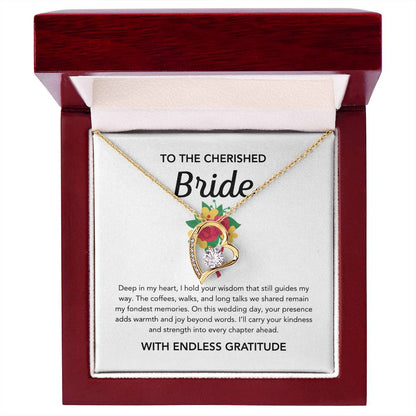 To my Bride - Forever Love Necklace - Bridal Bouquet