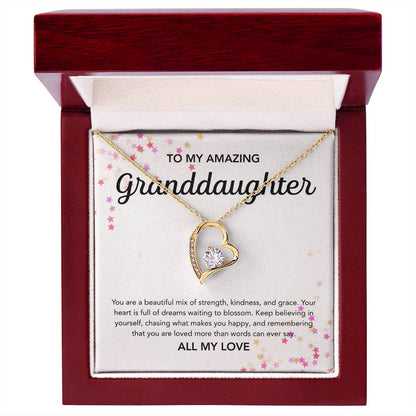 To my Granddaughter - Forever Love Necklace - Stars