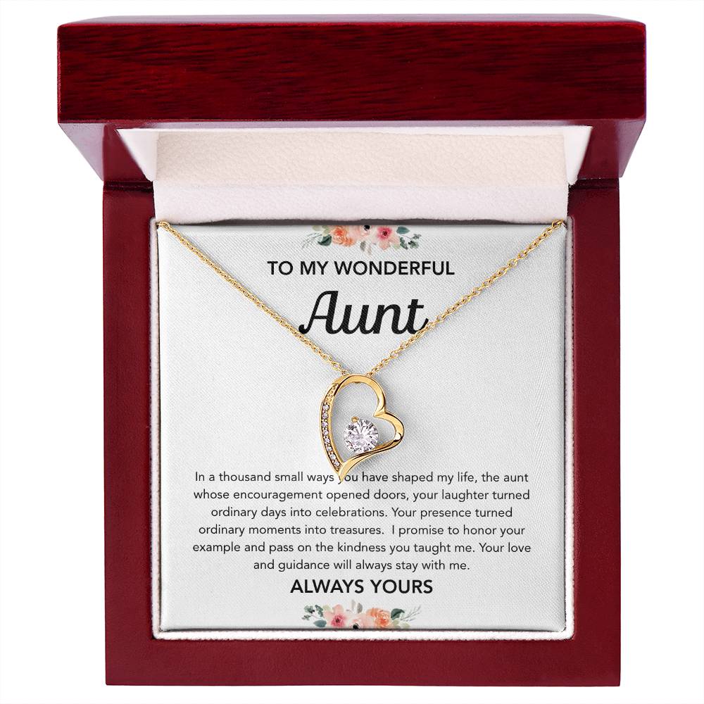 To my Aunt - Forever Love Necklace - Flowers