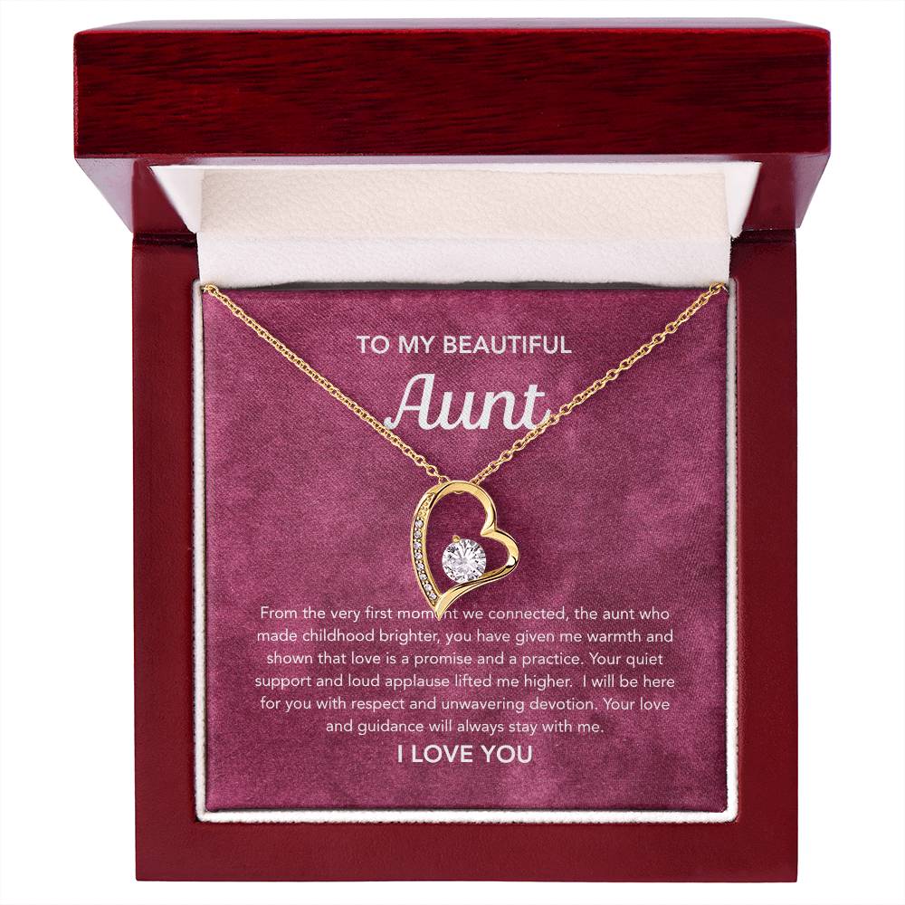 To my Aunt - Forever Love Necklace - Velvet Pattern