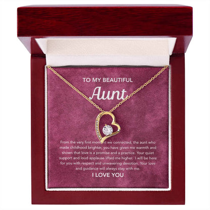 To my Aunt - Forever Love Necklace - Velvet Pattern