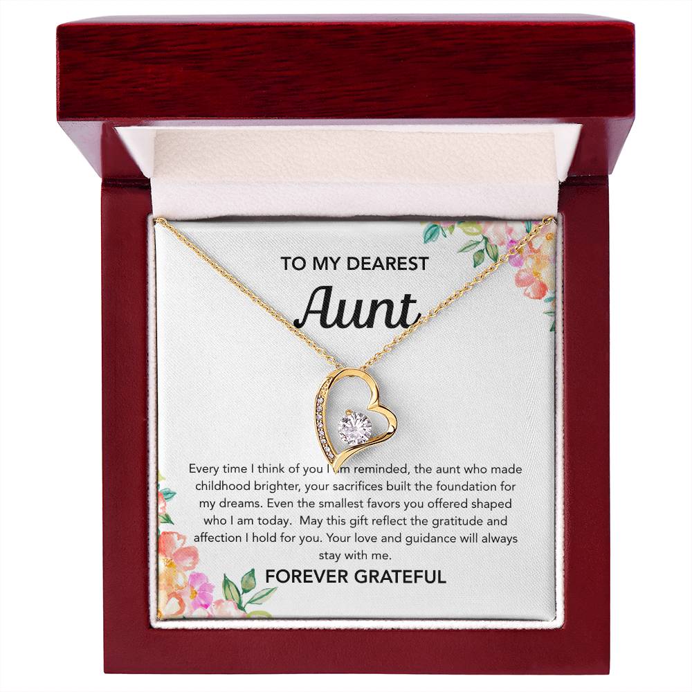 To my Aunt - Forever Love Necklace - Flowers