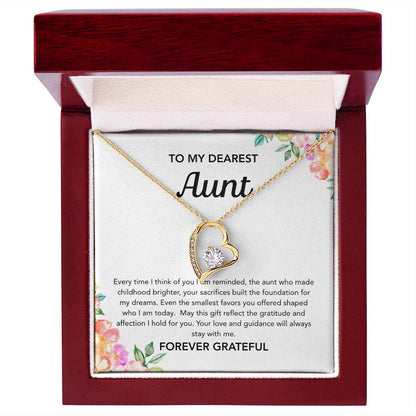 To my Aunt - Forever Love Necklace - Flowers