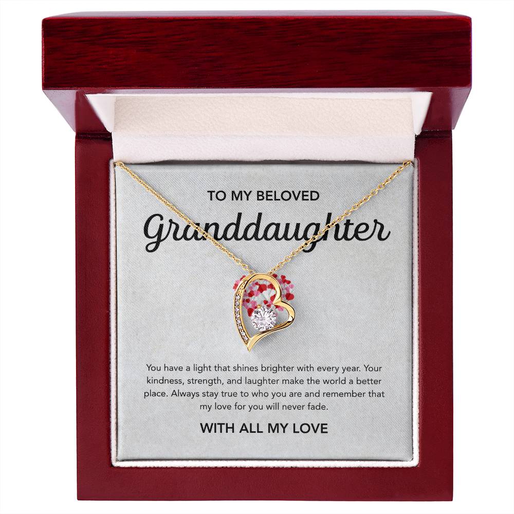To my Granddaughter - Forever Love Necklace - Little Heart