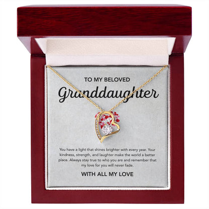To my Granddaughter - Forever Love Necklace - Little Heart