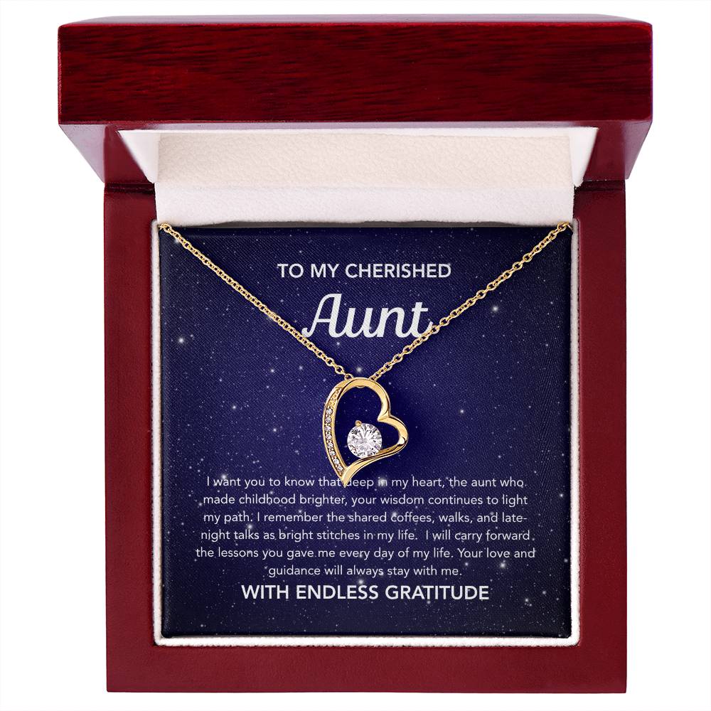 To my Aunt - Forever Love Necklace - Night Stars