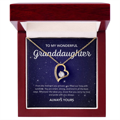 To my Granddaughter - Forever Love Necklace - Night Stars