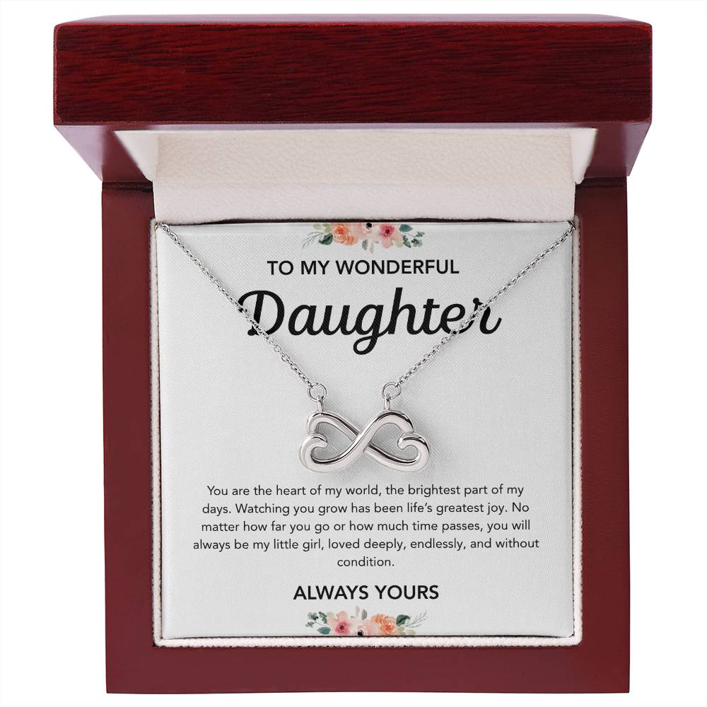 To my Daughter - Endless Love Necklace - Flowers