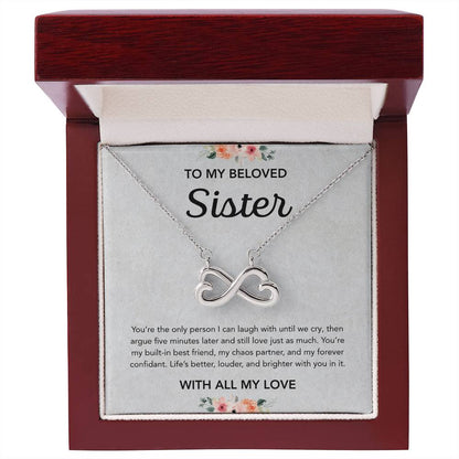 To my Sister - Endless Love Necklace - Flowers